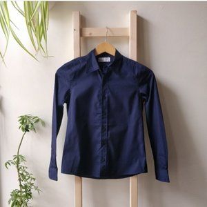 NWOT Original American Apparel Navy Blue Button Down Blouse XS